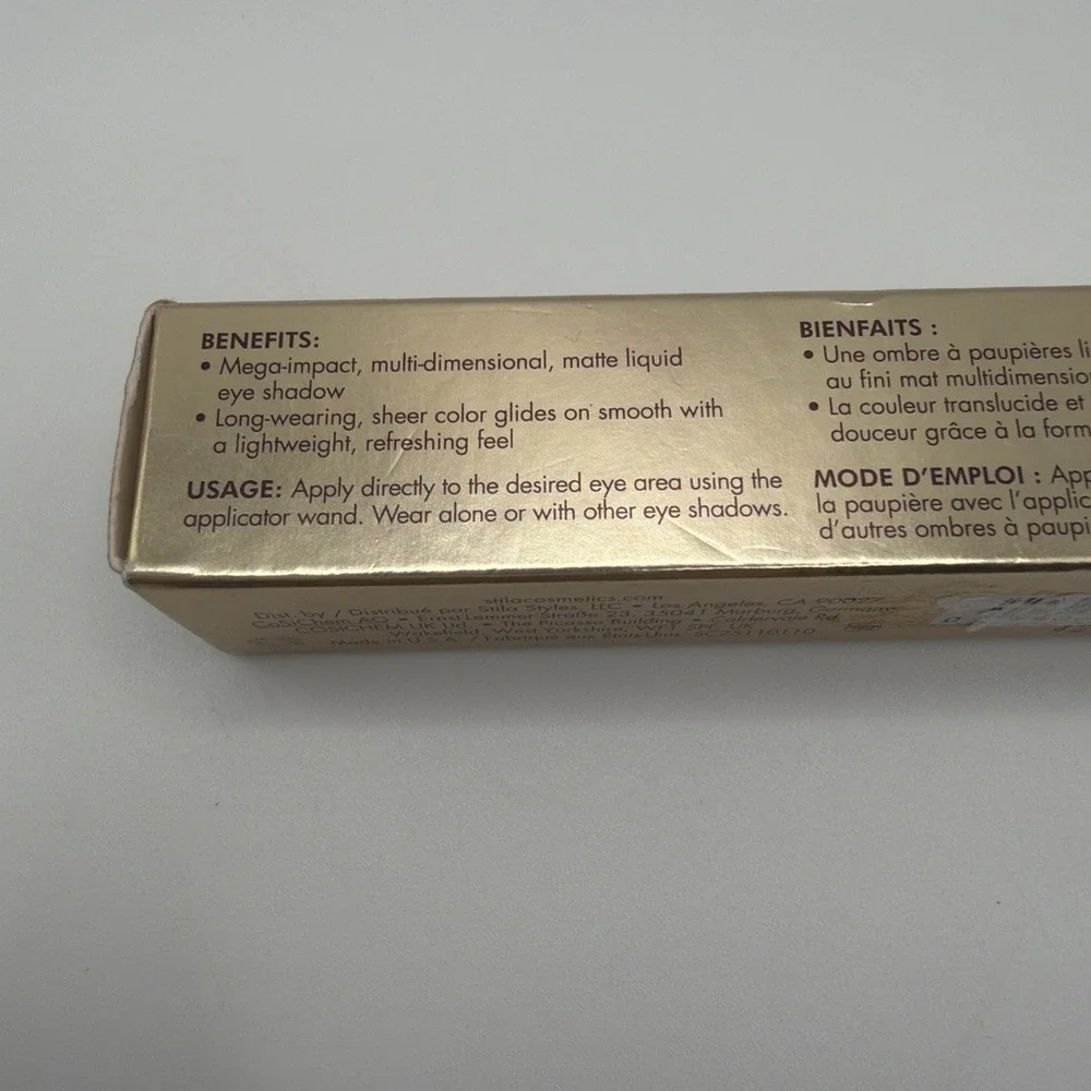 Stila Suede Shade Sheer Pewter Liquid Eye Shadow 4.5mL New‎
